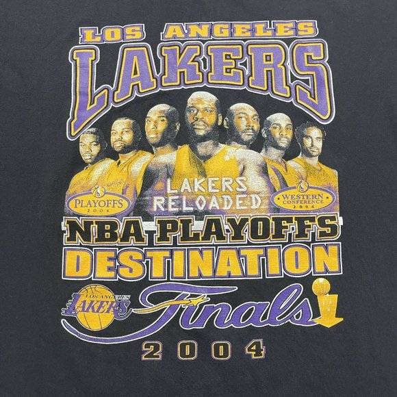 Vintage Los Angeles Lakers Reloaded tee 2004 Y2K Shaq Kobe Size XL - Picture 3 of 8